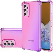 [Gufuwo] Case for Galaxy A73 5G Case, Samsung A73 5G Cute Case Girls, Gradient Slim Anti Scratch Soft TPU Phone Cover Shockproof Protective Case for Samsung Galaxy A73 5G (Pink/Purple)