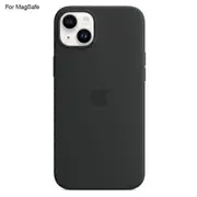 For iPhone 14 Case Compatible with MagSafe Liquid Silicone Phone Back Cover [Induction Popover] - Bl Black