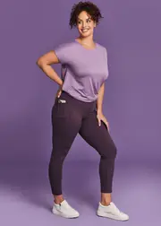 [Taking Shape] Taking Shape Cloud Touch Pocket Legging Size 20 in Plum - Plus Size Women's Clothing Plum