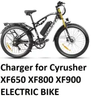 fast 3A Adapter battery Charger for cyrusher XF650 XF800 XF900 electric bike