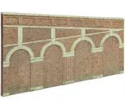 Hornby 1:76 Scale High Stepped Arched Retaining Walls x 2 (R