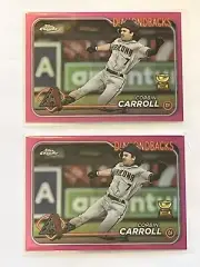 2024 Topps Chrome Corbin Carroll Lot x2 Pink Diamondbacks