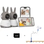 ieGeek Video Baby Monitor 5" Baby Monitor with 2 Cameras and Audio+‎Clip holder