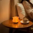 Himalayan Salt Lamp Crystal Salt Rock Lamp Decor with Base (Rose Warm Light) AU