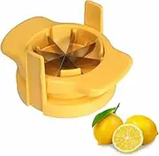 Lemon Lime Wedge Slicer Cutter: Citrus Fruit Slicer, Yellow, ABS & Stainless Steel