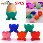 5X Serving Cups Kitchen Egg Cup Breakfast Holders Set Silicone Boiled Egg