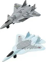 Alloy Fighter Model Children Toy Plane Aviation Commemorate Souvenir Children Toy Aircraft Ornament for Shelf Office Tabletop, 2 Piece