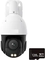4K 8MP Dome PoE Security Camera 5X 3D Optical Zoom Pan & Tilt Auto Tracking Smart Detection 8MP Outdoor IP Camera(5X Zoom Add 128GB)