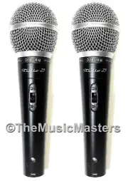 2X Dynamic Handheld Professional MICROPHONES w/ Case Bands DJs Karaoke PA Vocals