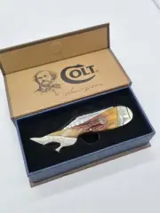 Colt CT293 Large Lady Leg Stag Bone Folding Pocket Knife NIB