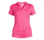 Ben Hogan Women/Jr’s S/S V-Neck Sports Polo Top (UPF50); Beetroot Purple, S/P/ch