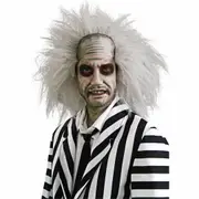 Beetlejuice 80s Movie Ghost Halloween Men Costume Wig