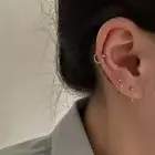1Pair Fashion Women Tragus Cartilage Helix Studs Earrings Piercing Jewelry