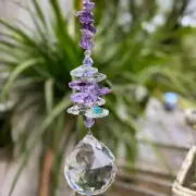 Natural stone crystal car suncatcher ball prism/Rainbow Maker Hanging Crystal