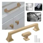 Solid Brushed Champagne Gold Cabinet Pulls Knob Handle Kitchen Bathroom Hardware