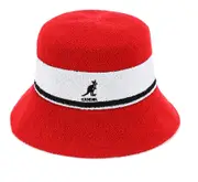 Kangol Soft Bermuda Stripe Bucket Hat - Scarlet Red