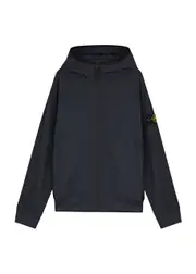 Stone Island Kids Hooded Soft Shell-R Jacket (14 Years) - Navy - 14YR (14 Years) 14YR (14 years)