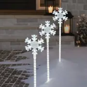 Christmas Joy Snowflake Pathway LED Lights, 5-Count