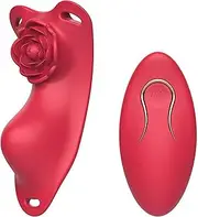 Silicone Wearable Clitoral Stimulator Rose Vibrator, Discreet Rechargeable Vibrator for Women with Remote Control, 10 Vibration Modes Adult Sex Toy