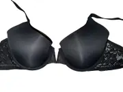 Wolford Straight Laced Demi Cup Bra Size: 85B USA 38B Color: Black 61419 - 15