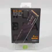New Western Digital WD 2280mm Black 4TB PCIe Gen4 NVMe M.2 SSD SN850X