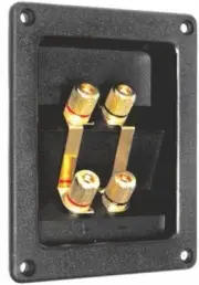 Speaker SubWoofer Bi Terminal Panel Flush Mount Plate,Gold Plated Contacts