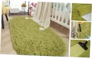 Oval Fluffy Rug Carpets, Modern Plush Shaggy Area Rug for Kids Bedroom Extra