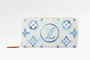 NIB Louis Vuitton Zippy Wallet By The Pool Lagoon Blue M83624 % Authentic