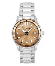 Citizen Stainless Steel Bronze Dial 21 Jewels Automatic NJ0191-83X 100M Men's Watch