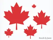 Joanie Stencil Maple Leaf Canada Art Craft Flag Toronto Custom Shapes (5) DIY