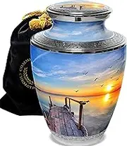 Dock of The Bay Cremation Urns for Human Ashes Adult for Funeral, Burial, Columbarium or Home, Cremation Urns for Human Ashes Adult 200 Cubic Inches, Urns for Ashes, Adult/Large