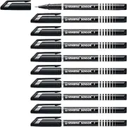 STABILO SENSOR F Fineliner - Box of 10 Black
