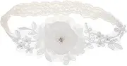 [ANDRESLAD] Classic Style Women's Bridal Leg Warmers Elastic Ring Belt Wedding Garters Flower Garters Comfortable for Wedding White