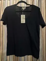 Warehouse T-Shirt Navy Blue Shirt Sleeve Size 10 Basic Classic 4H