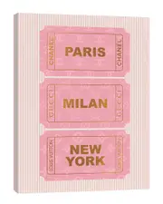 Fashion Week City Tickets Wall Art