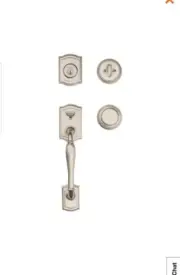 BaldwinPrestige Wesley Single Cylinder Satin Nickel Door Handleset with Alcott