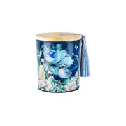 Australiana 300g Vanilla Scented Candle w/ Wood Lid & Tassel Decor Blue Wren