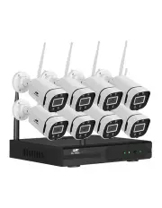 UL-tech 3MP Wireless CCTV Security System 8hannel 8 Camera in White