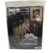 Northern Lights Janlynn Counted Cross Stitch Kit NEW White Wolves 11x14