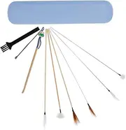HAKIDZEL 1Set Ear Cleaning Tool Set Portable Ear Wax Removal Kit with Picks and Spoons for Comprehensive Ear Cleaning Lightweight Accessories for Home and Travel Use