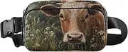 [XYMZR] Fanny Pack Milk Cow Grazing Hip Bag Belt Bag for Women Man Fashion Waist Pack Water-repellent Crossbody Bag for Halloween Costumes Running Hiking Jogging Travel Sport, Multi-colored, one size