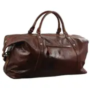 Pierre Cardin Rustic Leather Business/Overnight Travel Bag 54cm Cognac