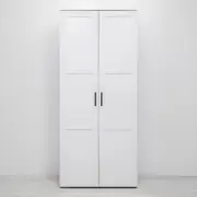 Stockholm Storage Cupboard Hamptons - White - Scandi Black