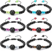 Sureio 6 Pcs Motion Sickness Bands Bracelet Anti Nausea Adjustable Wristband for Cruise Ship Essentials Seasickness Adult (Essential Oil Absorbent Colors)