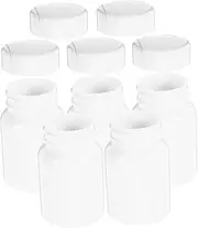 OKUMEYR 5 Pack Empty Pill Bottles Caps 80cc Medicine Storage Daily Pill Organizer Mini Pill Case Portable Child Proof Powder Bottle
