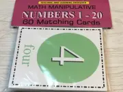 NUMBERS 1-20 - Flashcards for Preschool 60 Matching Cards - Teaching supplies