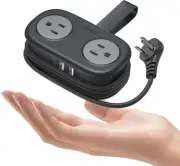 US Power Strip Surge Protector 4 AC Outlets 2 USB Ports + Type C Port 4 FT Cable
