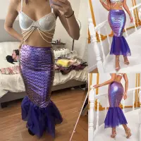 在飛比找蝦皮購物優惠-2023萬聖節cosplay美人魚服裝 萬聖節美人魚半身魚尾