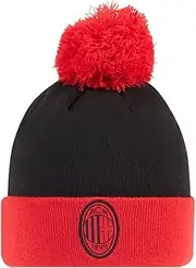 Puma 025709 Soccer Football European Club Team ACM ESS Pom Beanie 24 Autumn Winter Colors Black for All Time Red (04), 24 Fall/Winter Colors: Puma Black/for All Time Red (04), One Size