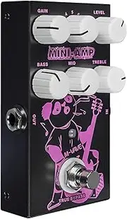Labymos Electric Guitar Effects Pedal DC 9V 3-gear EQ Adjuster Portable Guitar Multi Effects Pedal 9-gear Music Effects selection Metal Case for Speaker Mixer Headphones Sound Card